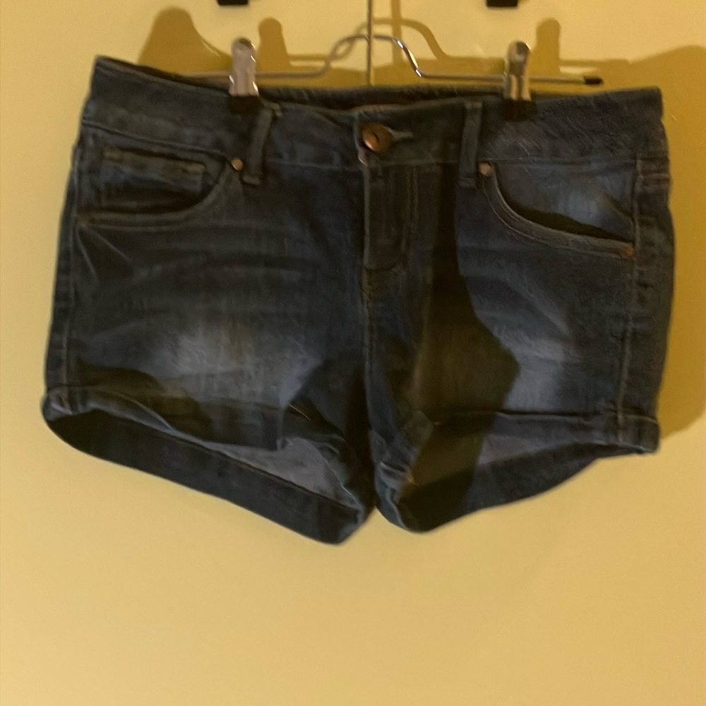 Paris Blues Blue Jean Shorts with Rolled Hem